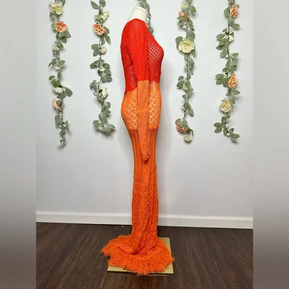 Ronny Kobo Two Tone Knit Maxi Dress - Picture 14 of 16